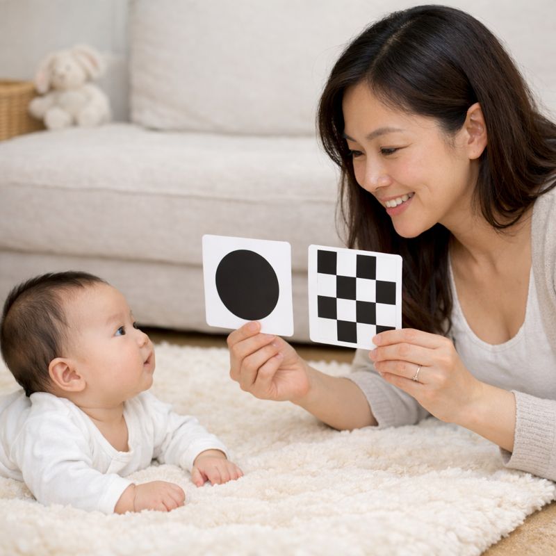 A Mother's Quiet Ritual With Black and White Cards