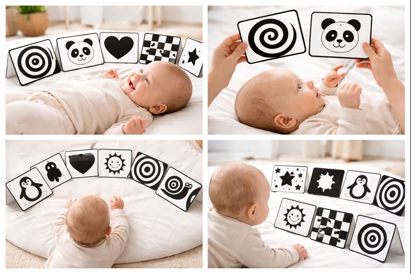 Different angles and rotations of cards